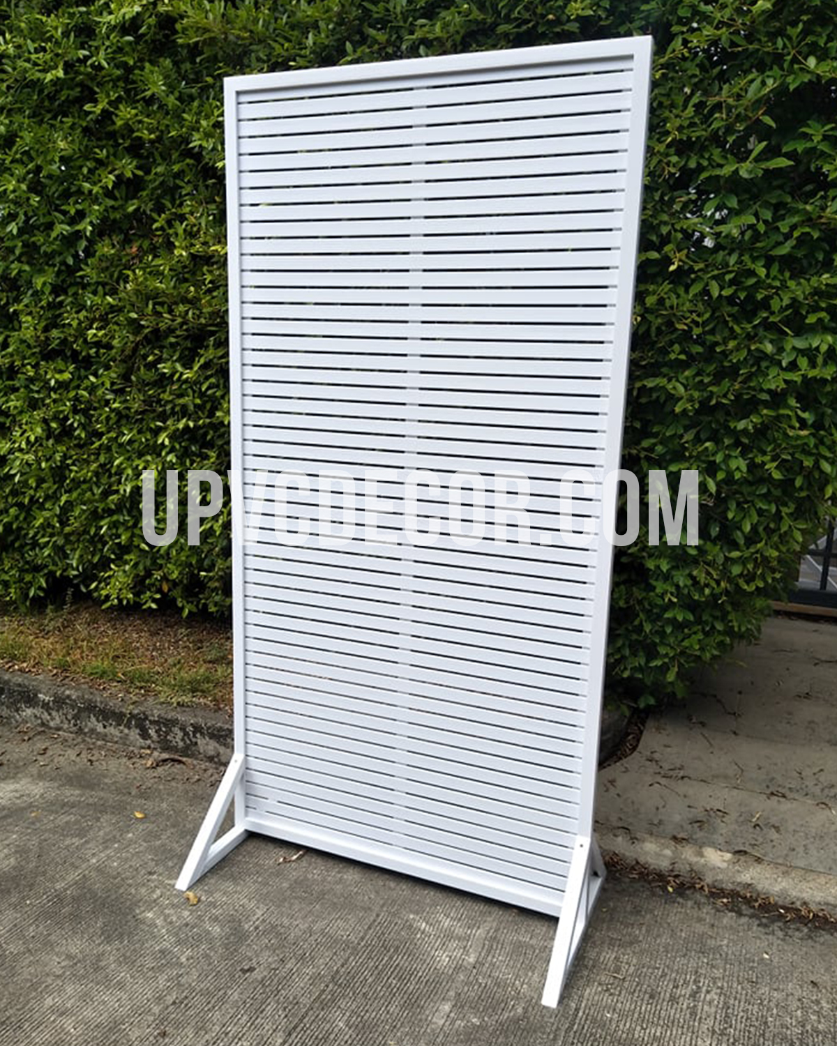 แผงระแนงขาตั้ง uPVC กลางแจ้ง
